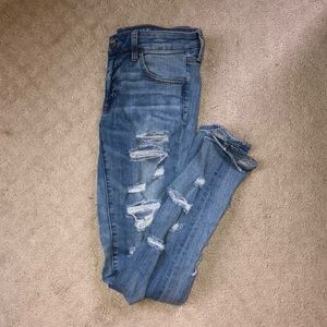 Distressed jeans